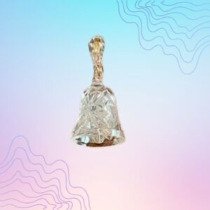 VINTAGE Crystal Glass Bell Cut Design Decorative Collectible